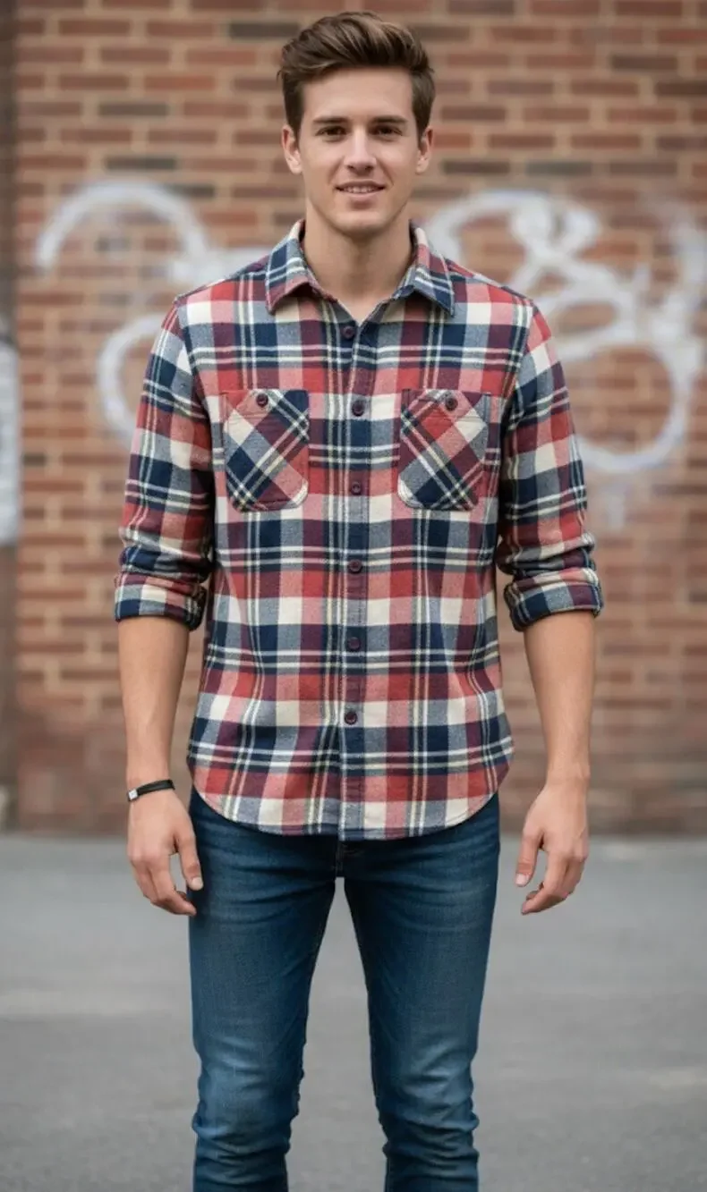 True Religion Men’s Shirt Button Front Flannel Multicolored Plaid Size XS
